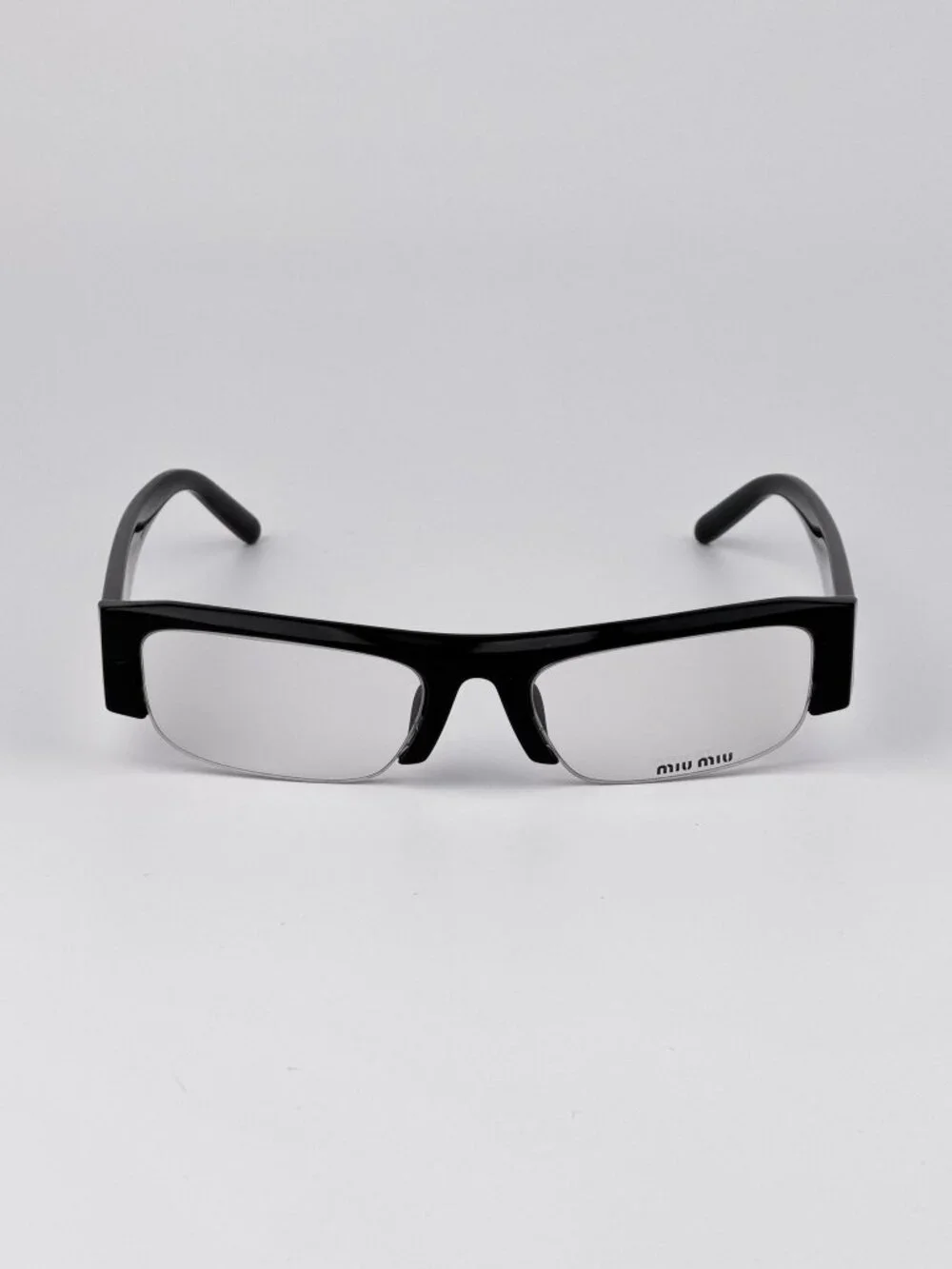 Miu Miu Women’s Eyeglasses Black Rectangle Frames MUB07S 16K08N NEW